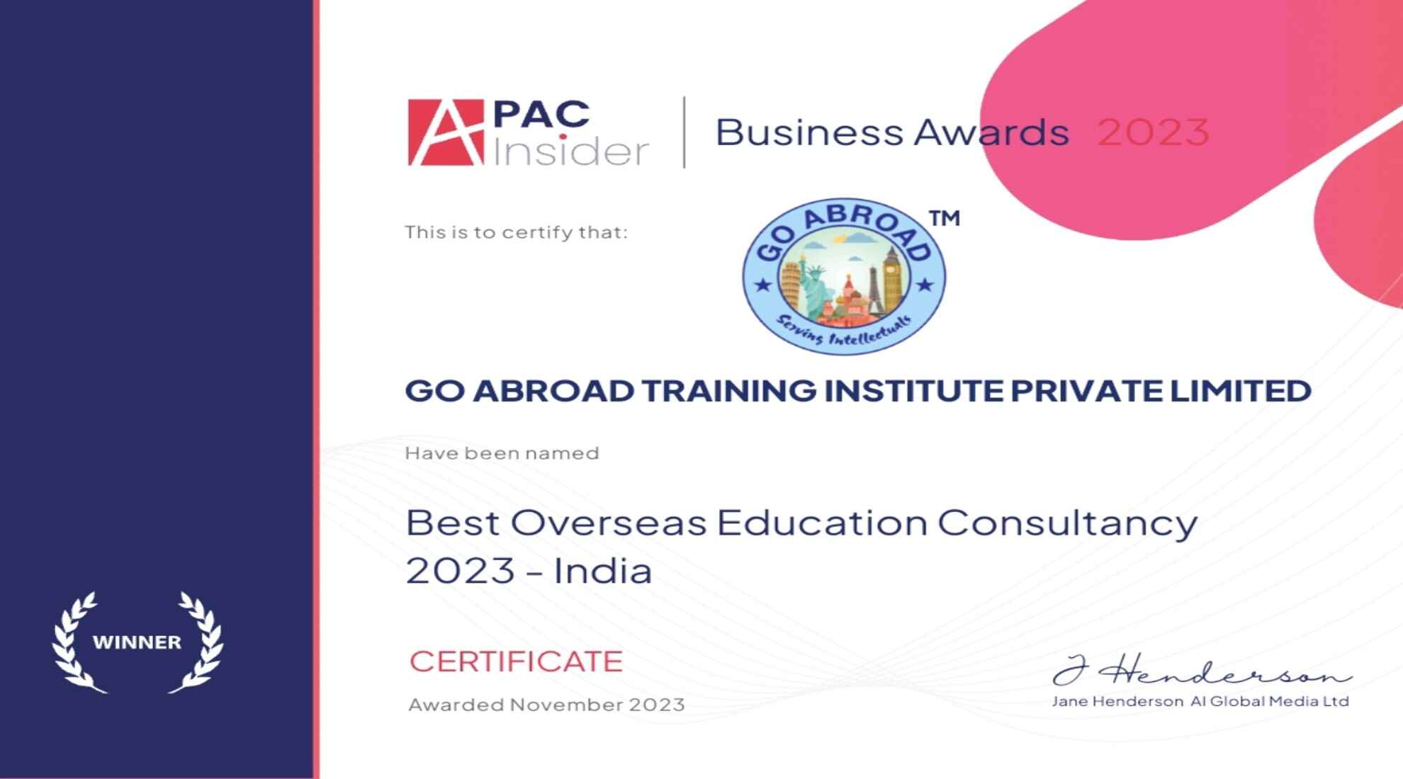 Best Overseas Education Consultancy 2023 - India